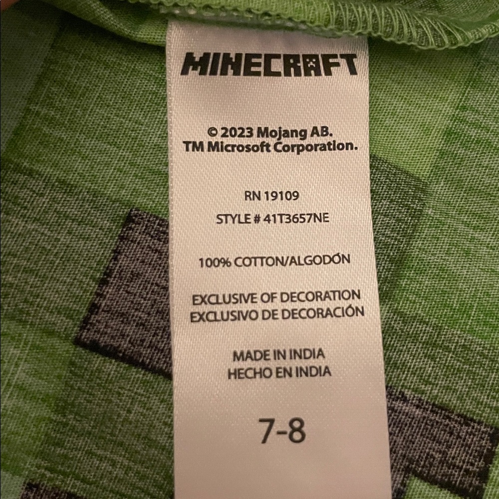 Minecraft Pixel Pattern Kids Button Down Shirt - Picture 4 of 4